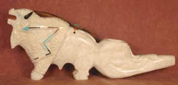 Alabaster Buffalo Pipe