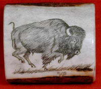 Scrimshaw Buffalo Napkin Ring