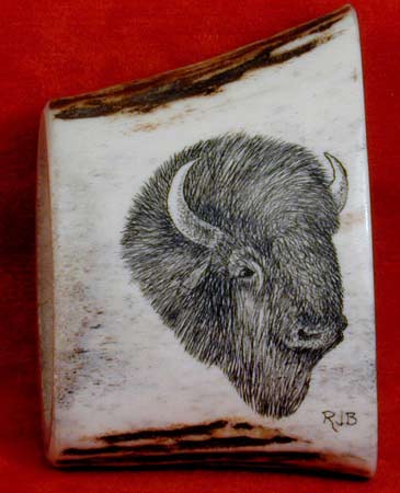 Scrimshaw Buffalo Napkin Ring