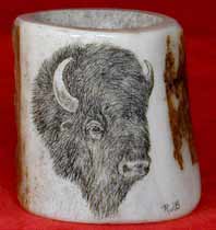 Scrimshaw Buffalo Napkin Ring