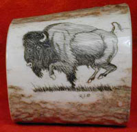 Scrimshaw Buffalo Napkin Ring