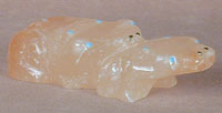 Zuni Calcite Double Frog