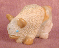 Zuni Travertine Buffalo Fetish