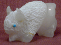 Zuni White Alabaster Buffalo Fetish